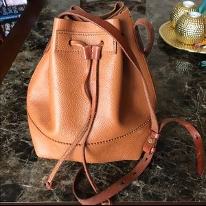 J Crew leather bucket bag